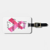 Roze Camouflage lint Faith Bagagelabel (Voorkant horizontaal)