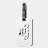 Roze Camouflage lint Faith Bagagelabel (Achterkant verticaal)