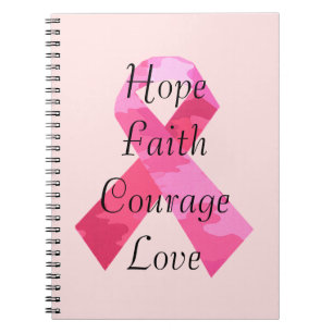 Roze Camouflage Lint Faith Spiral Notitieboek