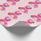 Roze Camouflage lint Faith Wrapping Paper Cadeaupapier (Hoek)