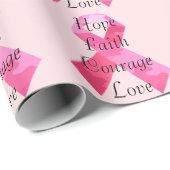 Roze Camouflage lint Faith Wrapping Paper Cadeaupapier (Rol Hoek)