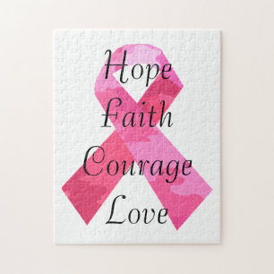 Roze Camouflage Lint Geloof Puzzel