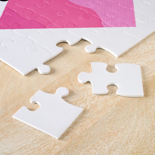 Roze Camouflage Lint Geloof Puzzel Legpuzzel (Zijkant)