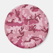 Roze camouflage magneet (Voorkant)