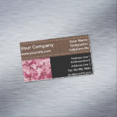 Roze camouflage magnetisch visitekaartje (Voorbeeld)