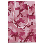 Roze camouflage medium cadeauzakje (Voorkant)