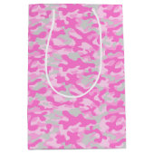 Roze Camouflage  Medium Cadeauzakje (Voorkant)