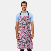 Roze Camouflage meisje voor haar patroon Schort (Gedragen)