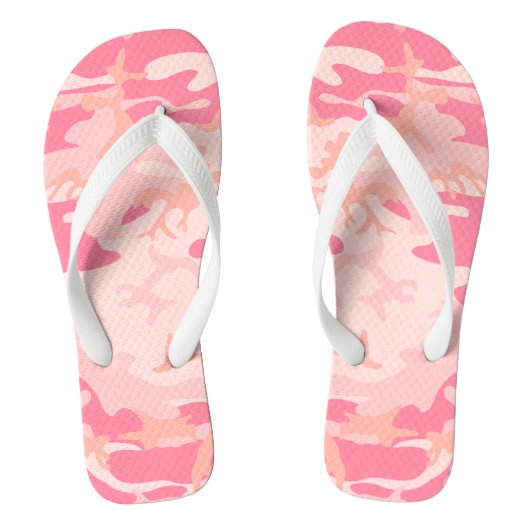 Roze Camouflage, Militair, Leger Teenslippers (Voetbed)