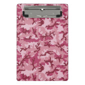 Roze camouflage mini klembord (Voorkant)