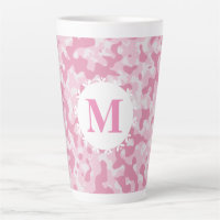 Roze Camouflage Monogram Initiaal