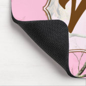Roze Camouflage Monogram Initiaal Muismat (Hoek)