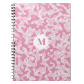 Roze Camouflage Monogram Initiaal Notitieboek (Voorkant)