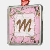 Roze Camouflage Monogram Initiaal Ornament (Links)