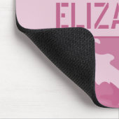 Roze camouflage monogram muismat (Hoek)