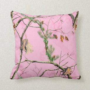 Roze Camouflage Monogram Throw Couch Pillow Kussen