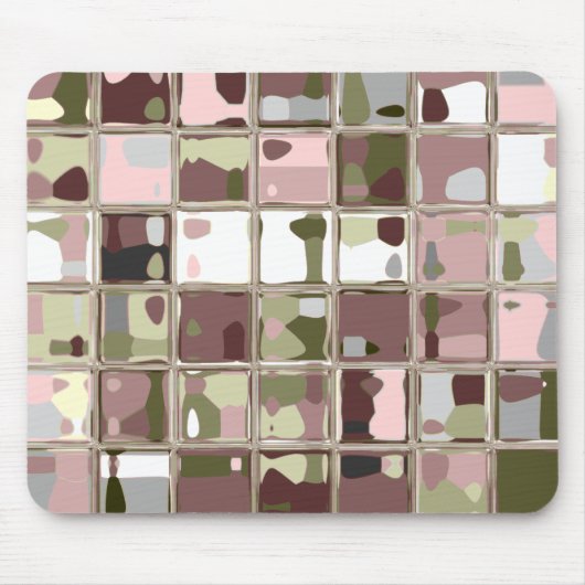 Roze Camouflage MultiColor Mousepad Muismat (Voorkant)