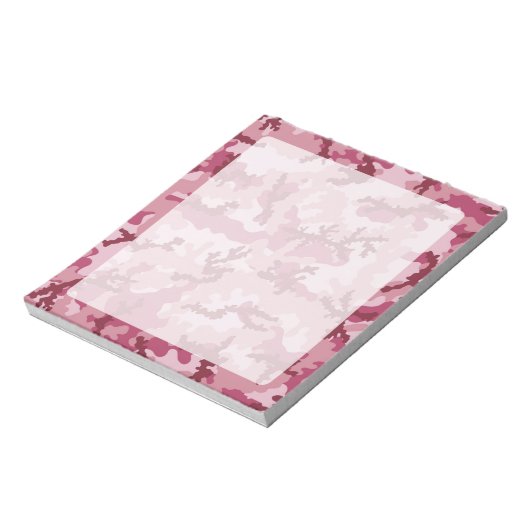 Roze camouflage notitieblok (Linkerzijde)