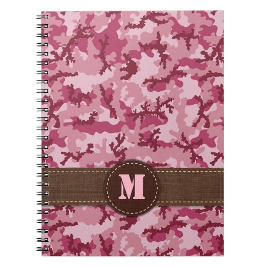 Roze camouflage notitieboek (Voorkant)