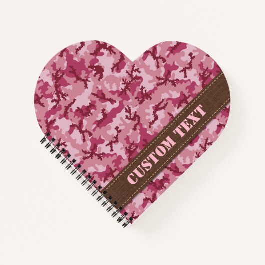 Roze camouflage notitieboek (Voorkant)