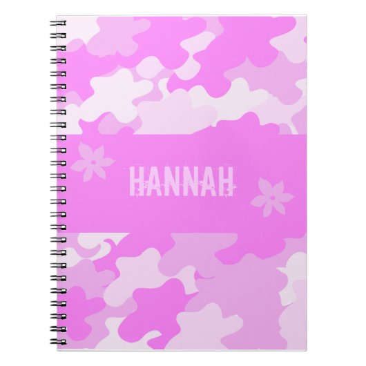 Roze Camouflage Notitieboek (Voorkant)