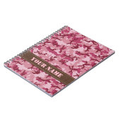 Roze camouflage notitieboek (Linkerzijde)