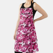 Roze Camouflage Patroon Aangepast Schort (Insitu)