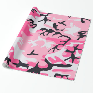 Roze Camouflage Patroon Cadeaupapier