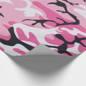 Roze Camouflage Patroon Cadeaupapier (Hoek)