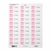 Roze Camouflage Patroon Etiket (Full Sheet)