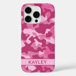 Roze Camouflage Persoonlijk iPhone 16 Pro Hoesje