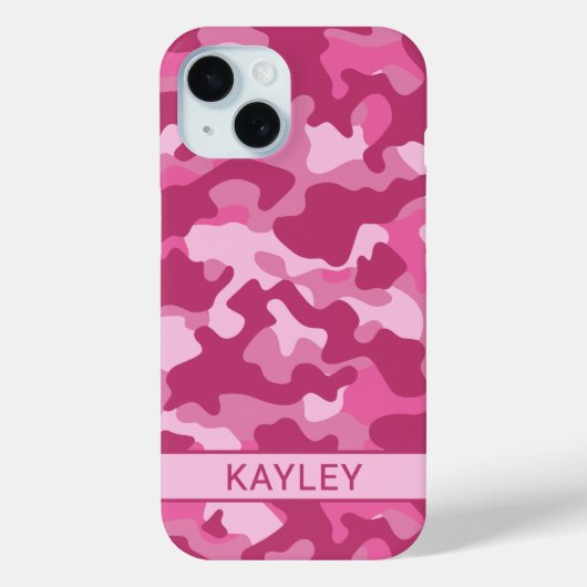 Roze Camouflage Persoonlijk Case-Mate iPhone Case (Achterkant)