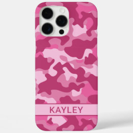 Roze Camouflage Persoonlijk iPhone 16 Pro Max Hoesje