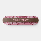Roze camouflage persoonlijk skateboard (Horizontaal)