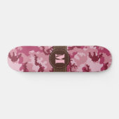 Roze camouflage persoonlijk skateboard (Horizontaal)