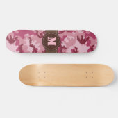 Roze camouflage persoonlijk skateboard (Horizontaal)