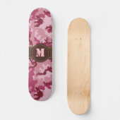 Roze camouflage persoonlijk skateboard (Voorkant)