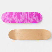 Roze Camouflage Persoonlijk Skateboard (Horizontaal)