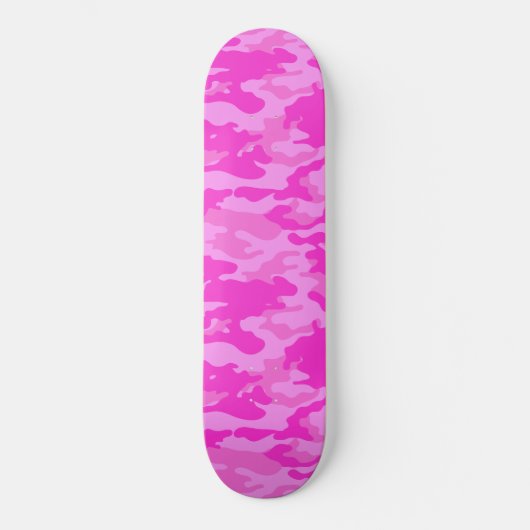 Roze Camouflage Persoonlijk Skateboard (Voorkant)