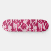 Roze Camouflage Persoonlijk Skateboard (Horizontaal)