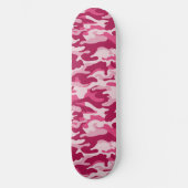 Roze Camouflage Persoonlijk Skateboard (Voorkant)