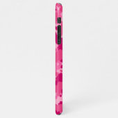 Roze camouflage, persoonlijke naamlabel iPhone hoesje (Linkerkant)