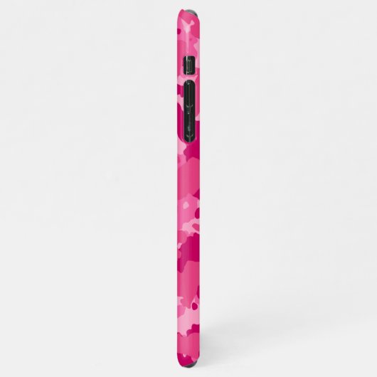 Roze camouflage, persoonlijke naamlabel iPhone hoesje (Linkerkant)