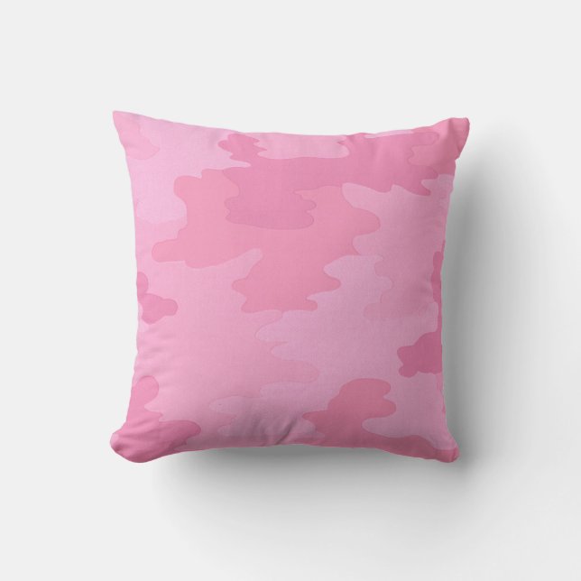 Roze Camouflage Pillow Kussen (Voorkant)