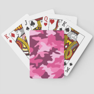 Roze Camouflage Pokerkaarten