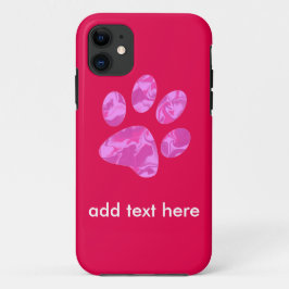 Roze Camouflage Poot iPhone 11 Hoesje
