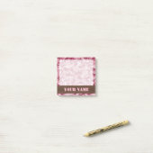 Roze camouflage post-it® notes (Op bureau)