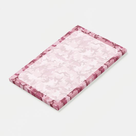 Roze camouflage post-it® notes (Schuin)