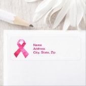 Roze Camouflage Ribbon Adresetiketten Etiket (Insitu)