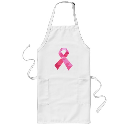 Roze Camouflage Ribbon Date Ribbon Apron Lang Schort (Voorkant)